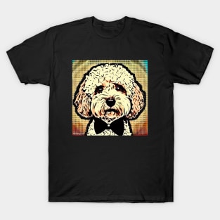 Poodle Cross in a Bow Tie - Pop Art T-Shirt
